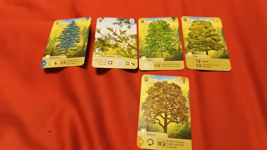 carte di gioco forest shuffle